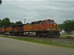 BNSF 5492 leads an eastbound intermodal